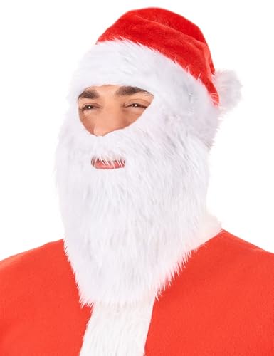 DEGUISE TOI Weihnachtsmann Mütze mit Bart für Erwachsene - Rot DEGUISE TOI Weihnachtsmann Mütze mit Bart für Erwachsene - Rot von DEGUISE TOI