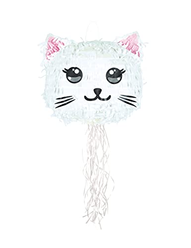 Kawaii-Katze als Piñata-Partyspiel für Kinder - Grau, Weiss von Party Pro