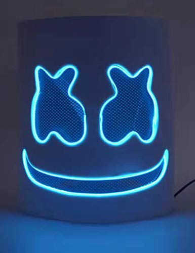 DEGUISE TOI Auffällige LED-Maske für Fasching DJ-Zubehör blau - Grau, Weiss von DEGUISE TOI