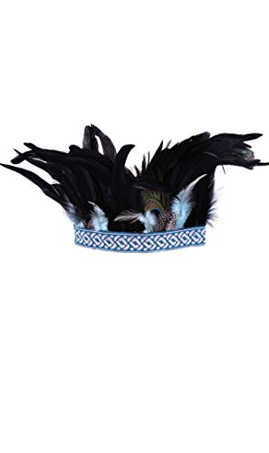 Vegaoo Azteken Feder-Kopfschmuck für Erwachsene blau-schwarz - Multicolore von Vegaoo