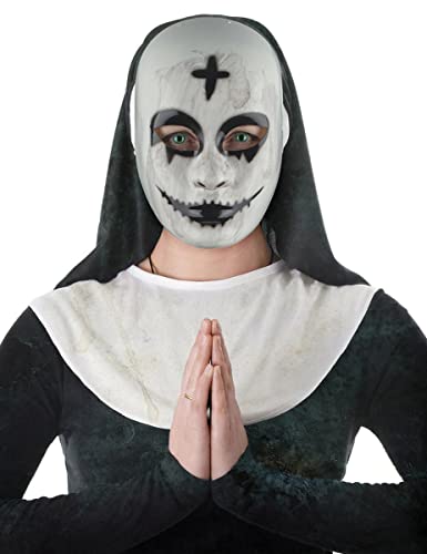 Vegaoo Besessene Nonnen-Maske Halloween-Accessoire weiss-schwarz - Multicolore Vegaoo Besessene Nonnen-Maske Halloween-Accessoire weiss-schwarz - Multicolore von Vegaoo