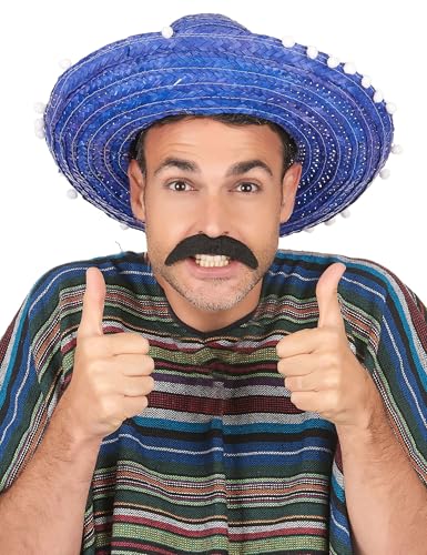 DEGUISE TOI Blauer Sombrero mit Bommel für Erwachsene - Blau von DEGUISE TOI