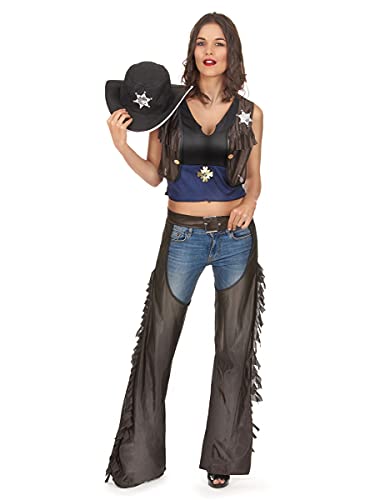 DEGUISE TOI Cowgirl-Kostüm mit Beinschutz für Damen - Schwarz von DEGUISE TOI