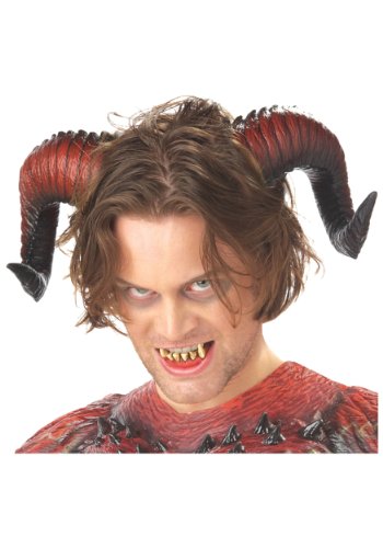 Vegaoo Dämonen Hörner für Erwachsene Halloween - Rot von Vegaoo