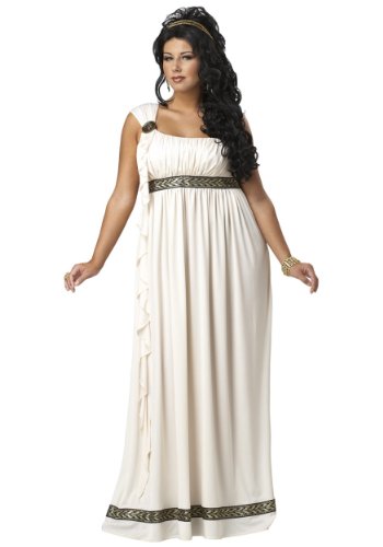 Vegaoo Griechische Göttin Damenkostüm übergröße beige-braun - XXXL (48/50) von Vegaoo