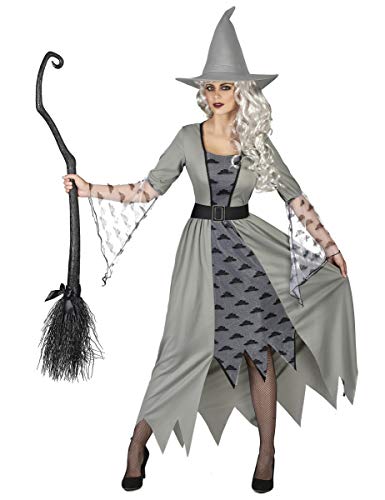 Vegaoo Hexen Kostüm grau für Damen - M von Vegaoo