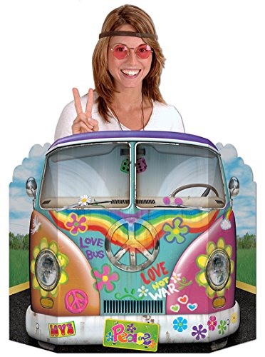 Vegaoo Hippie-Bus Pappaufsteller Fotowand von Vegaoo