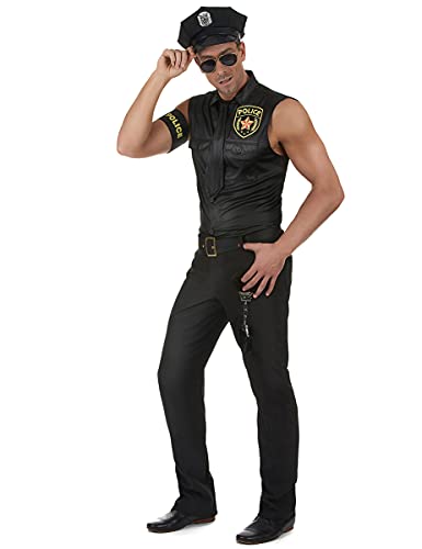 Vegaoo Polizist-Herrenkostüm Uniform schwarz - L von DEGUISE TOI