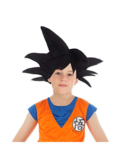 Vegaoo Manga-Perücke Son-Goku für Kinder Lizenz schwarz - Schwarz von Vegaoo