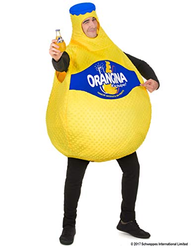 Vegaoo Orangina Flasche Kostüm für Erwachsene gelb - Gelb von Vegaoo