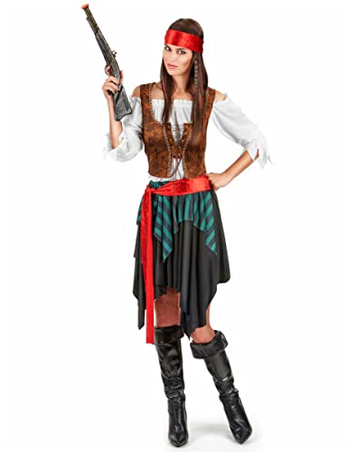 Vegaoo Piraten-Kostüm für Damen 5-teilig - Braun von Vegaoo