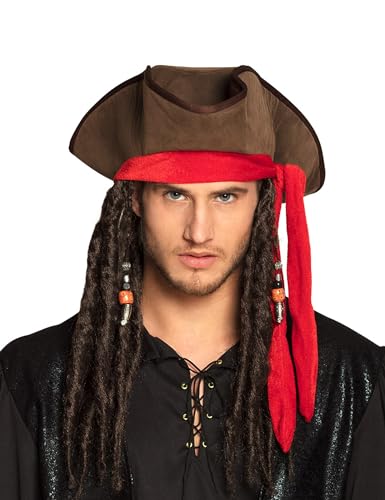 DEGUISE TOI Piratenhut mit brauner Perücke Erwachsene - Braun von DEGUISE TOI