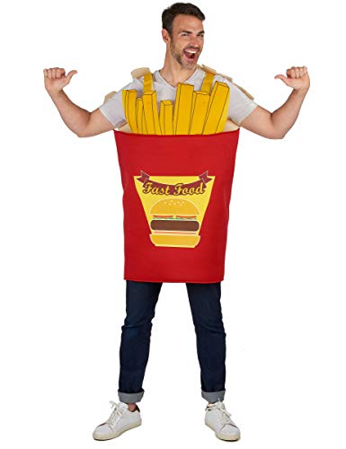 DEGUISE TOI Pommes-Tüte Kostüm für Erwachsene rot-gelb - Rot von Vegaoo
