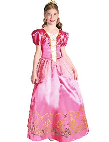 Vegaoo Prinzessinnen-Kleid für Mädchen pink - 110/116 (4-6 Jahre) von Vegaoo