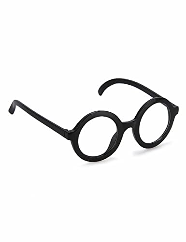 Vegaoo Runde Brille für Erwachsene - Schwarz von Vegaoo