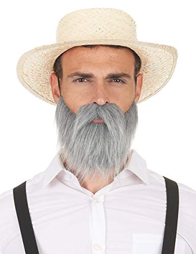 DEGUISE TOI Grauer Schnurrbart und Bart für Erwachsene - Grau, Silber DEGUISE TOI Grauer Schnurrbart und Bart für Erwachsene - Grau, Silber von DEGUISE TOI