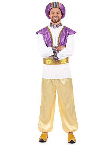 Vegaoo Sultan-Kostüm für Herren gold-lila - Gold von Vegaoo