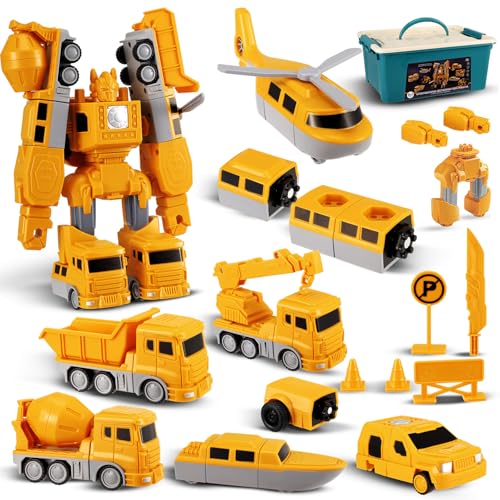 Magnetischer Verformung Roboter 35 Teiliges Set Engineering Baustellenfahrzeuge Auto Puzzleblöcke Bausteine Zusammengebaut Spielzeugset mit Aufbewahrungsbox für 3-9 Jungen Mädchen Kinder Magnetischer Verformung Roboter 35 Teiliges Set Engineering Baustellenfahrzeuge Auto Puzzleblöcke Bausteine Zusammengebaut Spielzeugset mit Aufbewahrungsbox für 3-9 Jungen Mädchen Kinder von Vehoukli