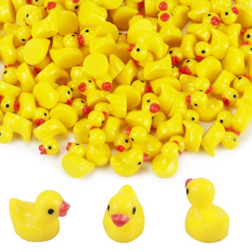 100 Stück Mini Harz Enten, Kleine Enten Niedlich, Miniatur Resin Enten, Resin Little Yellow Duck, Small Duck Spielzeug, für Dekorative Topf-Mikrolandschaften und DIY 100 Stück Mini Harz Enten, Kleine Enten Niedlich, Miniatur Resin Enten, Resin Little Yellow Duck, Small Duck Spielzeug, für Dekorative Topf-Mikrolandschaften und DIY von Veiteibe