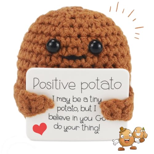 Veiteibe Potato Pocket Hug Geschenk, Positive Potato, Strickwolle Kartoffel Puppe, Pocket Hug Mini-Plüsch, Lustige Kleine Geschenke, für Paare, Familien, Freunde, Patienten Veiteibe Potato Pocket Hug Geschenk, Positive Potato, Strickwolle Kartoffel Puppe, Pocket Hug Mini-Plüsch, Lustige Kleine Geschenke, für Paare, Familien, Freunde, Patienten von Veiteibe