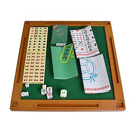 VejiA Mahjong 144 Tile Mahjong Spielset Tragbares Mini Mahjong mit faltbarem Gaming Chinesisches Mahjong Tischspiel Mah Jong von VejiA