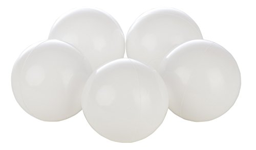 Velinda 150 Bälle,Bällebad/Bällezelt/Kinderpool Plastikbälle Spielbälle Kinderbälle O7cm (Farbe der Bälle: weiß) von Velinda