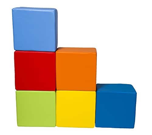 Velinda 6 Großbausteine Softbausteine Schaumstoffbausteine Spielbausteine Quader-Set (Farbe: mix1) von Velinda