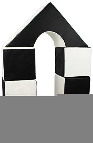 Velinda 6-TLG. Mini-Schloss-Set Groß-Softbausteine Schaumstoffbausteine Riesenbausteine (Farbe: schwarz - weiß) von Velinda
