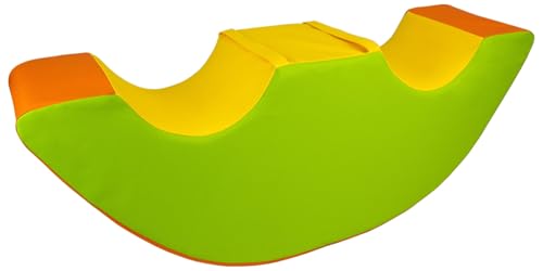 Velinda Doppel-Schaukelfigur Böhnchen Schaumstoff-Wippe Balancierbrücke Wippschaukel (Farbe: gelb, grün, blau, orange) von Velinda