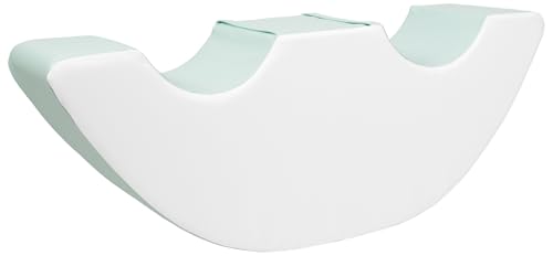 Velinda Doppel-Schaukelfigur Böhnchen Schaumstoff-Wippe Balancierbrücke Wippschaukel (Farbe: weiß, Mint) von Velinda