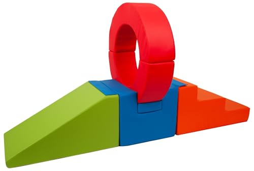 Velinda Hoop-Set Großbausteine Softbausteine Schaumstoffbausteine Softplay Spielbaustein (Farbe: grün, rot, dunkelblau, orange1) von Velinda