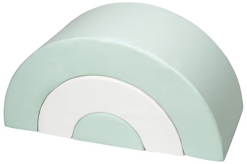 Velinda Mini-Regenbogen-Set Großbausteine Softbausteine XL-Schaumstoffbausteine Softplay (Farbe: weiß, Mint) von Velinda