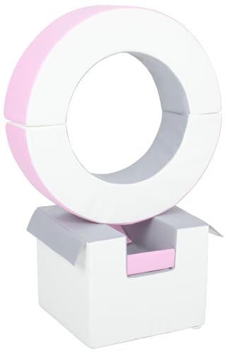 Velinda MiniHoop Großbausteine Softbausteine Schaumstoffbausteine Softplay Spielbaustein (Farbe: weiß,rosa,grau) von Velinda