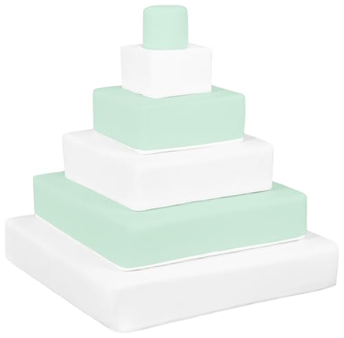 Velinda Pyramide-Set Großbausteine Softbausteine Schaumstoffbausteine Bausteine Softplay (Farbe: Mint) von Velinda