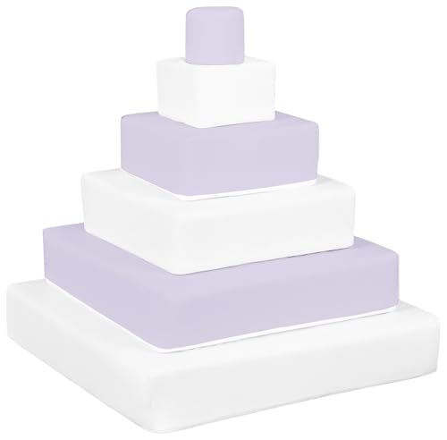Velinda Pyramide-Set Großbausteine Softbausteine Schaumstoffbausteine Bausteine Softplay (Farbe: lila) von Velinda