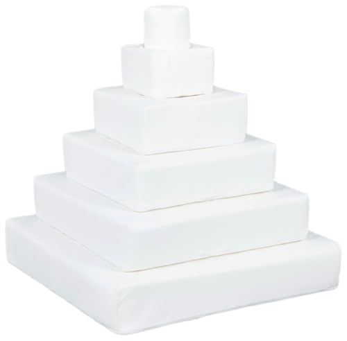 Velinda Pyramide-Set Großbausteine Softbausteine Schaumstoffbausteine Bausteine Softplay (Farbe: weiß) von Velinda