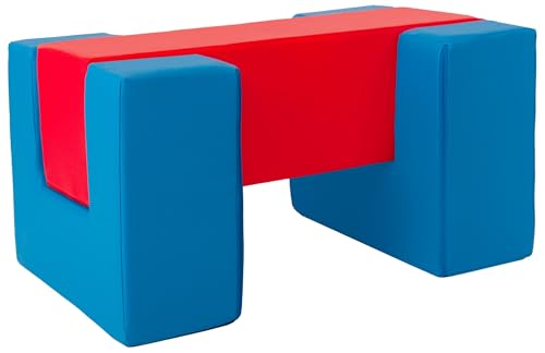 Velinda Steg Großbausteine Softbausteine Schaumstoffbausteine Softplay Spielbaustein (Farbe: dunkelblau, rot) von Velinda