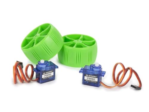 Velleman Zwei modulare Räder und Zwei 360° 9G-Servomotoren, Erweiterungsset für Allbot® Velleman Zwei modulare Räder und Zwei 360° 9G-Servomotoren, Erweiterungsset für Allbot® von Velleman