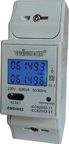 Velleman EMDIN02 Energiekosten-Messgerät von Velleman