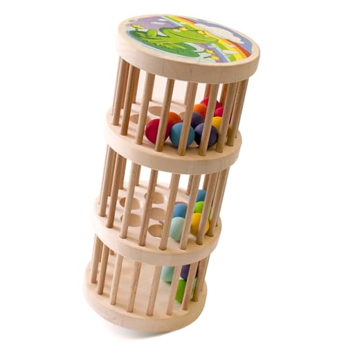 Vemkel Rassel Glücklicher Regen, Kleinkinder Montessori Spielzeug ab 1 Jahr, Baby Sensorik Holzspiele Vemkel Rassel Glücklicher Regen, Kleinkinder Montessori Spielzeug ab 1 Jahr, Baby Sensorik Holzspiele von Vemkel