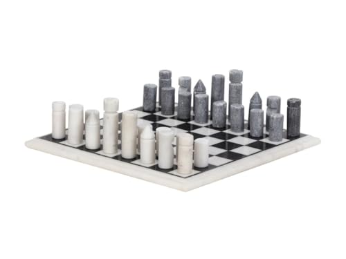 Vente-unique - Gesellschaftsspiel - Schachbrett - Marmor - Schwarz & Weiß - 30,5 X 2,54 X 30,5 cm - CHESSY von Vente-unique