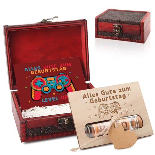 Ventufelix Geldgeschenk Geburtstag, Gamepad Geldgeschenke Verpackung Geburtstag mit Schatztruhe, Geburtstagskarte, Geldgeschenke Verpackung Holz, Geburtstagsgeschenk für Junge Teenager Gamer Ventufelix Geldgeschenk Geburtstag, Gamepad Geldgeschenke Verpackung Geburtstag mit Schatztruhe, Geburtstagskarte, Geldgeschenke Verpackung Holz, Geburtstagsgeschenk für Junge Teenager Gamer von Ventufelix