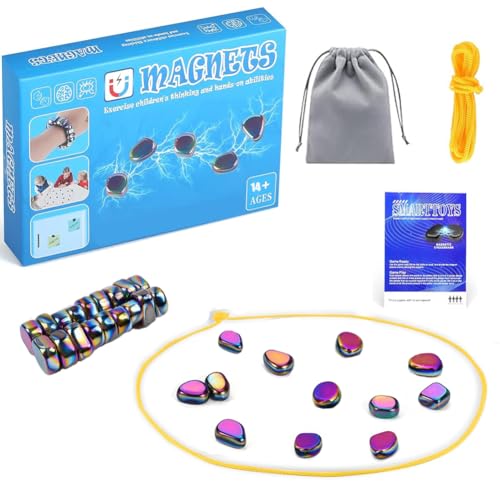 Magnetspiel,Tischspiele Magnetisches Schachspiel, 24 PCS Magnetsteine Spiel Tisch Tischspiele Spiel Magnetschach Reisen Magnetspiele Magnetic Chess von Veokeny