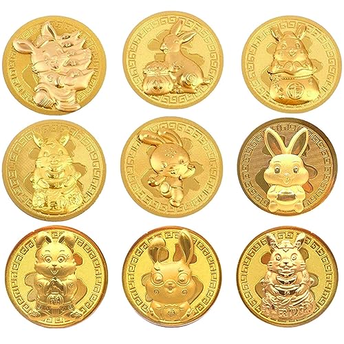 Andenkenmünze 5 Stück Zodiac Rabbit Lucky Gedenkmünze Good Fortune Coin Sammlermünze für Home Office Decor von Vepoty