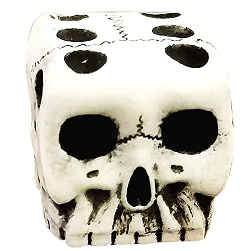Halloween Skull Dice 3D Skelett Gesicht Dekorative Gaming Würfel Harzschädel Würfel Scary Cube Würfel Für Club Pub Party Games von Vepoty