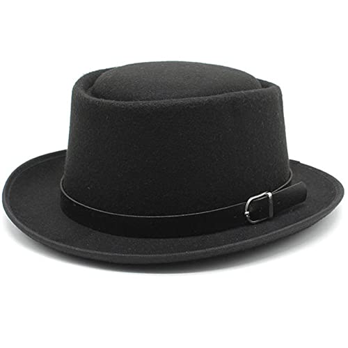 Vepoty Filz-Fedora-Hut, Retro-Jazz-Hut, breiter Krempe, Panamahut, Herbst-Winter-Gangster-Hut, Performance-Requisiten, Party-Kostüm Vepoty Filz-Fedora-Hut, Retro-Jazz-Hut, breiter Krempe, Panamahut, Herbst-Winter-Gangster-Hut, Performance-Requisiten, Party-Kostüm von Vepoty