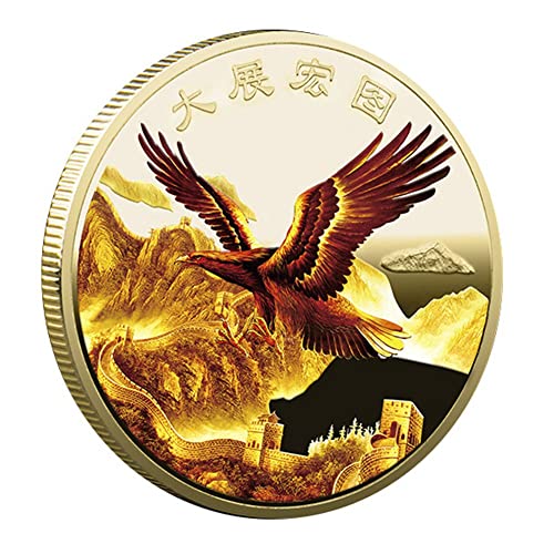 Vepoty Gedenkmünze Adler Symbol Glücksmünze Metall Sammlermünze Souvenirmünze Souvenirsammlung Geschenke von Vepoty