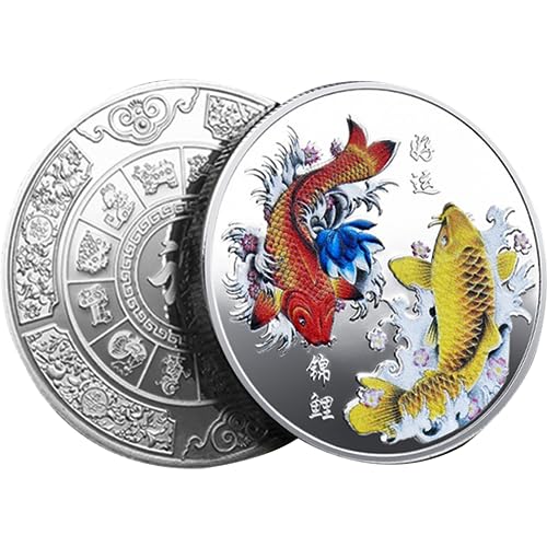 Vepoty Glücksmünze 1pc Fisch Gedenkmünze Chinesische Sammlermünze Retro Souvenir Münze Geprägtes Handwerk Abzeichen Geschenk Vepoty Glücksmünze 1pc Fisch Gedenkmünze Chinesische Sammlermünze Retro Souvenir Münze Geprägtes Handwerk Abzeichen Geschenk von Vepoty