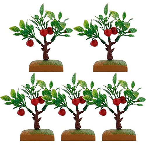 Vepoty Künstlicher Obstbaum, 5 Stück, simulierter Miniatur-Obstbaum für Mikrolandschaft, Puppenhaus, Sandtisch, Landschaftsdekoration Vepoty Künstlicher Obstbaum, 5 Stück, simulierter Miniatur-Obstbaum für Mikrolandschaft, Puppenhaus, Sandtisch, Landschaftsdekoration von Vepoty