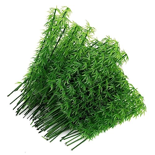 Vepoty Künstliches Bambusmodell, 100 Stück, 15 cm, Miniaturlandschaft, Bambusbäume, grüner Kunststoff, Bambusbäume, Landschaftsmodell von Vepoty